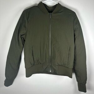 Lululemon Women’s Dark Green Olive Reversible Non-Stop Bomber Jacket, Size 6